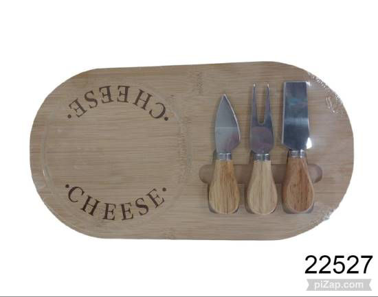 Imagen de TABLA PARA QUESO EN SET C/ ACC X3 32X19CM 6.24